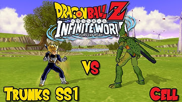 Trunks SS1 Vs. Cell (Imperfect) (CPU Vs CPU) DBZ - INFINITE WORLD