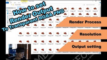 ( Lesson 6.1 ) Setting Render Squence Output Alpha PNG Transparent Background in 2 minutes