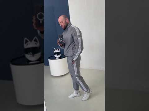 Спортивный костюм мужской черный плащевка весна-осень рефлективный костюмы ветрозащитные повседневные на парня, видео 1