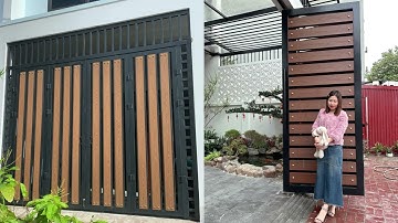 BST Các Mẫu Cổng Gỗ Nhựa Ngoài Trời Đẹp Nhất 2024