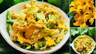 ডিম দিয়ে কুমড়ো ফুল ভাজি// Pumpkin Flower Fry