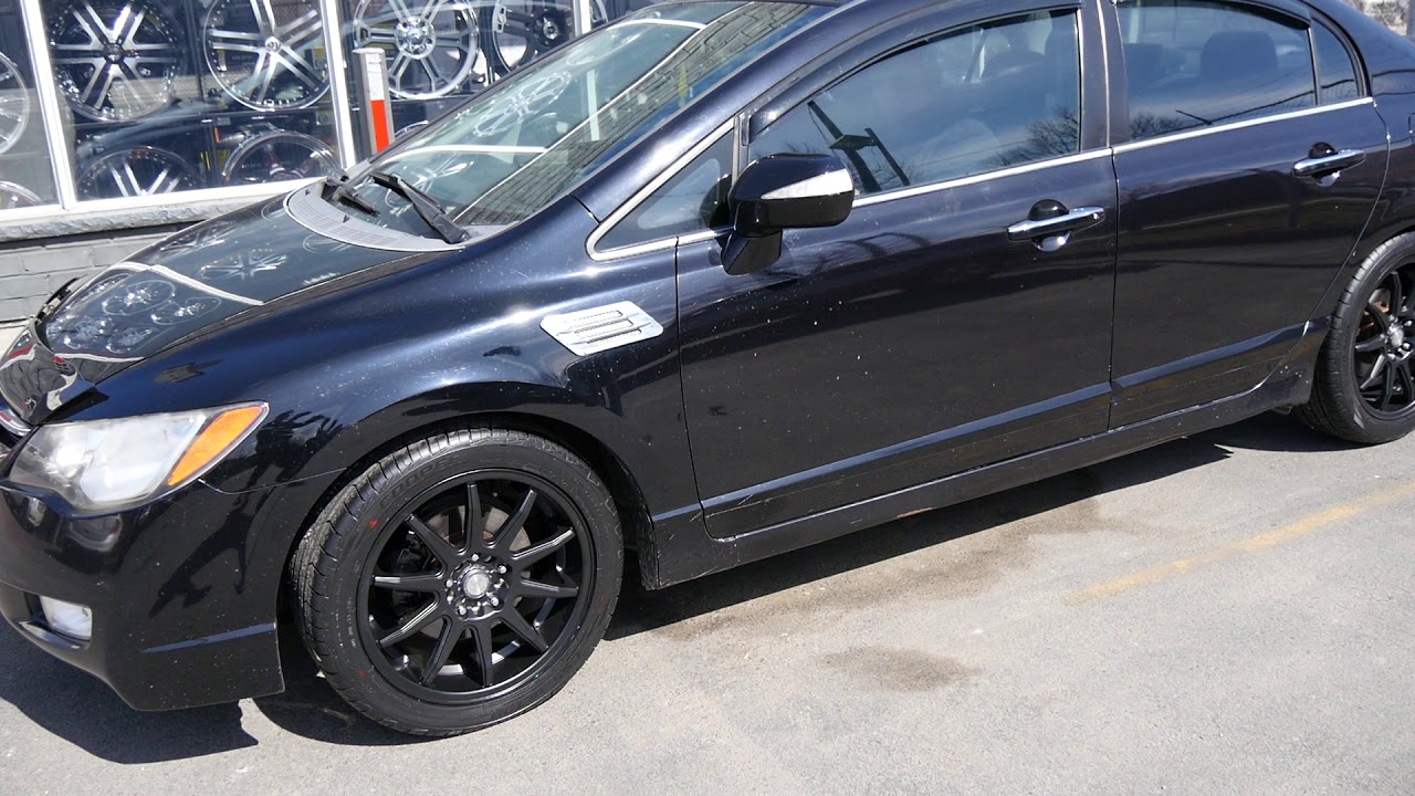 2006 ACURA CSX WITH CUSTOM 17 INCH BLACK RIMS & TIRES - YouTube