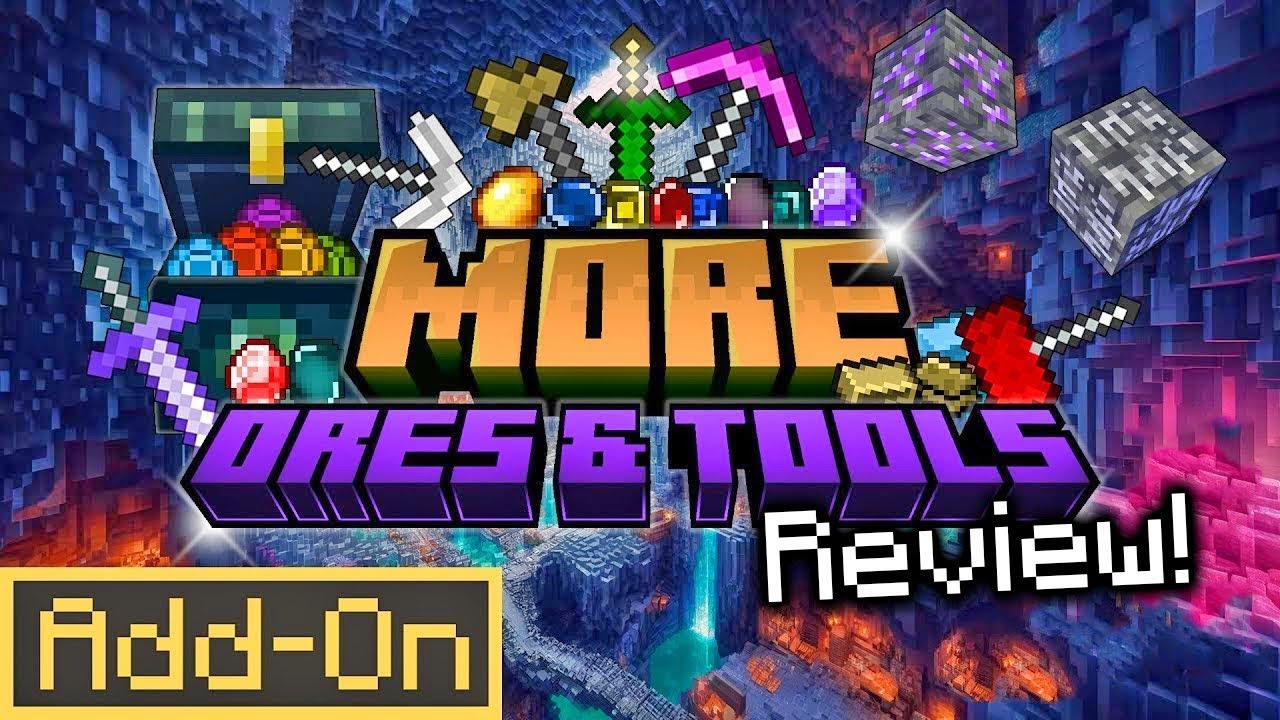 mod de minerales y herramientas para minecraft bedrock - YouTube