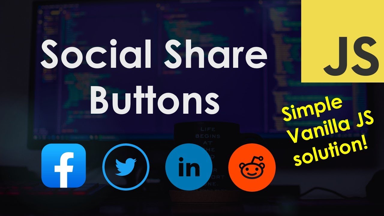 Social Share Buttons  JavaScript Tutorial