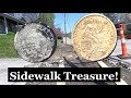 LOST COINS Revealed by a Sidewalk Tear Out! Metal Detecting Epic Hunt