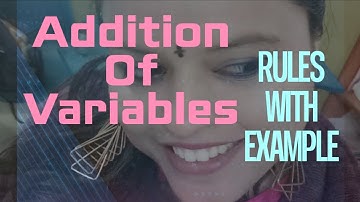 Variable - Addition of Variables.