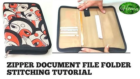 Zipper File Folder Cutting And Stitching|Simple Document Organizer Making At Home #jutefilefolder