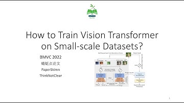 【点论文】253 How to Train Vision Transformer on Small-scale Datasets