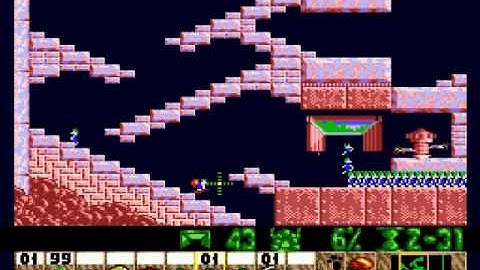 Lemmings Genesis/Mega Drive Walkthrough: Present Level 21