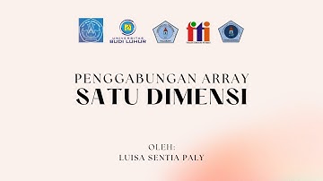 Penggabungan Array Satu Dimensi