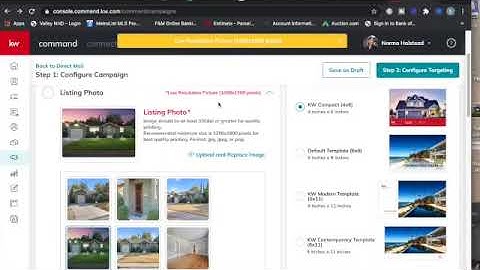 Direct Mail Campaign in KW Command