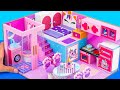 Diy miniature house 20 make purple house for unicorn with bedroom bathroom kitchen from cardboard