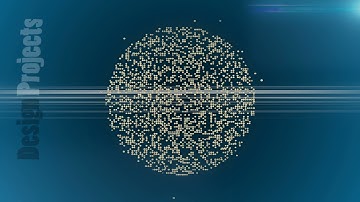 Abstract animation of cryptocurrency cardano on blue background