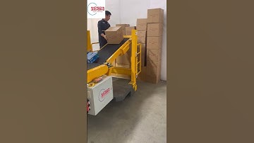 how to unload or load boxes for UPS warehouse efficiently #conveyor #unloadingtruck