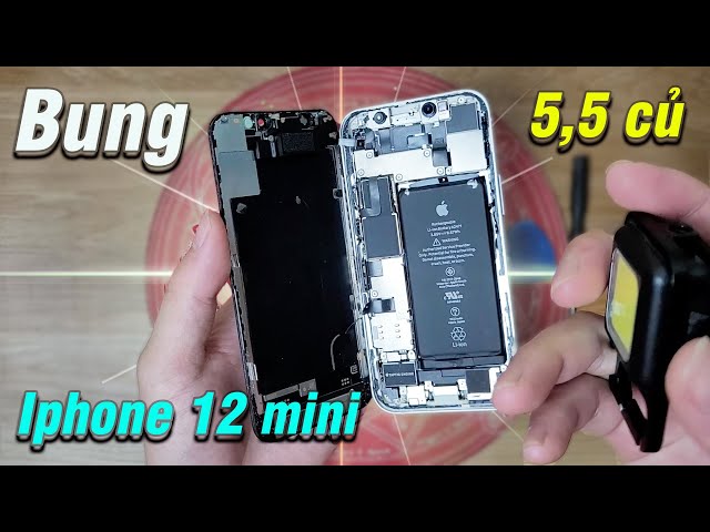 Mổ bụng Iphone 12 mini 128gb - 5,5 củ bên trong Nội thất Hoang Tàn ?_?