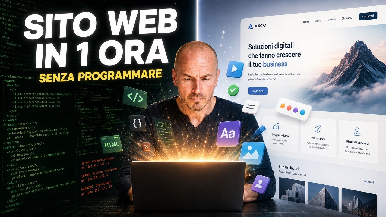 Sito web in un'ora senza essere un programmatore