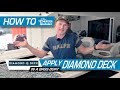 How to apply Diamond Deck in a bass boat