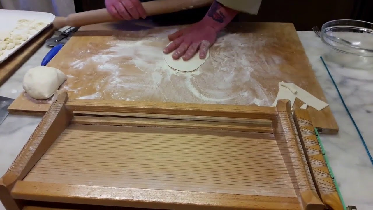 How to Roll and Cut Pasta Dough - How to use a Chitarra Cutter