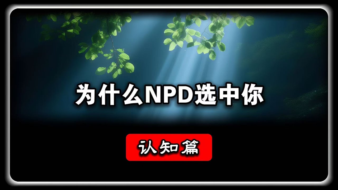为什么你总被NPD选中 ？｜Why Are You a Magnet for NPD?｜NPDに狙われやすいのはなぜ？｜浮生启示录