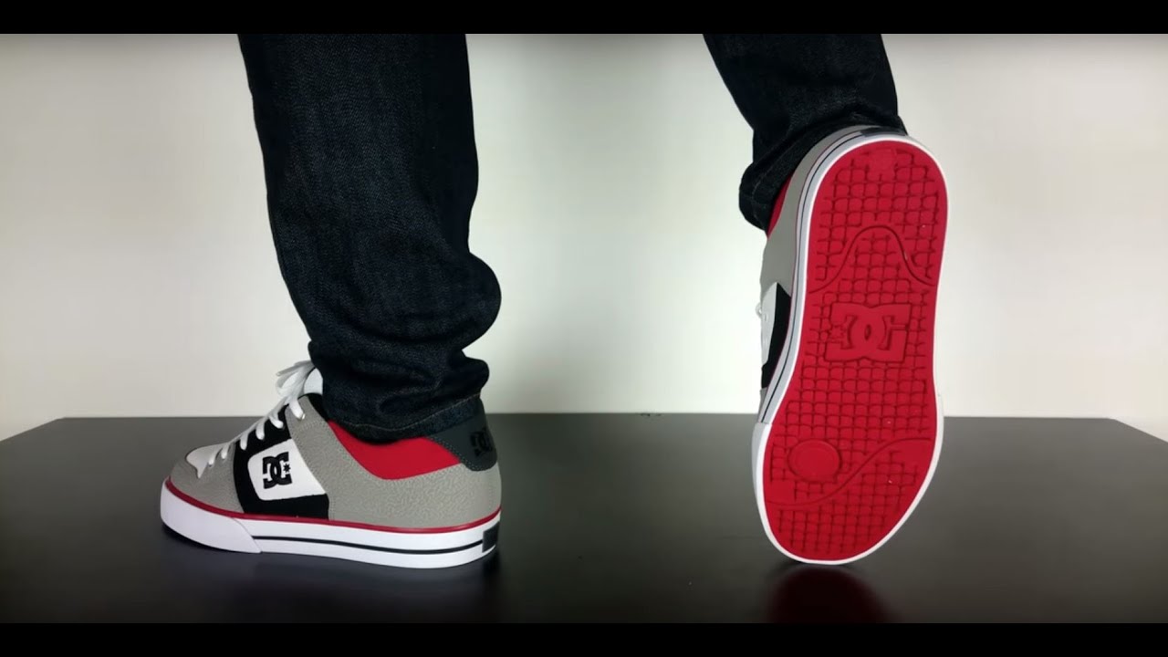 dc shoes black and red