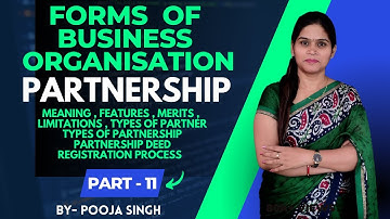 Partnership | Meaning | Forms Of Business Organisation | Business Organisation | BBA | B.Com |