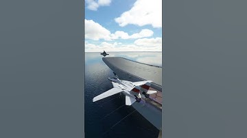 F-14D Super Tomcat Launches From Carrier Using Blast Shield!