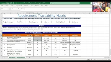 Requirements Traceability Matrix   - PM Docs In a Minute