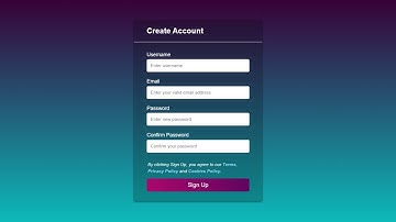 Registration Form in HTML and CSS | Sign Up Form HTML CSS