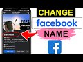 How to change facebook name 2024 update