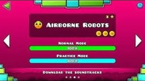 Airborne Robots 100% Complete - All Coins | Geometry Dash Meltdown (HD) - 2019