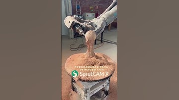 Wood working with SprutCAM X Robot by COMAC Brasil #woodworking #cadcam #cam #robotmilling #art