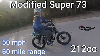 Modifying a Super 73 with a 212cc Engine:  Power and Range Upgrade