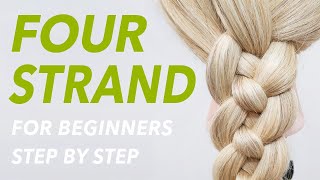 How To 4 Strand Braid Step by Step For Beginners | EverydayHairInspiration