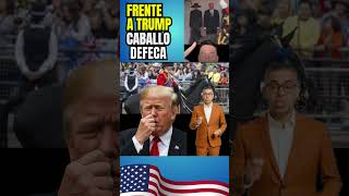 Trump NOTICIAS hoy- Caballo real DEFECA frente a Trump en INGLATERRA