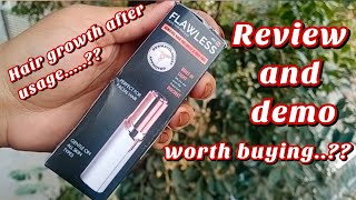 Flawless facial hair remover review with demo #facialhairremover #flawlesshairremover