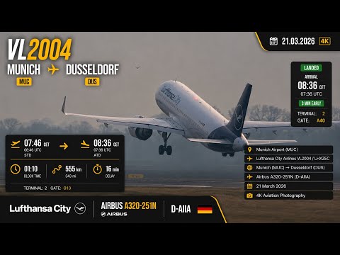 Brand New Lufthansa City A320neo | Munich Departure | 4K