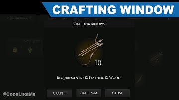Inventory UI - Crafting Window -  Unreal Open World #424