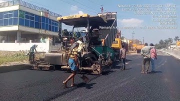 Highway Engineering / Dbm laying with paver machine