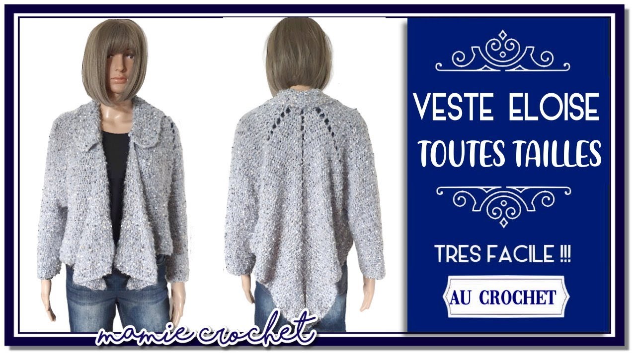 mamie crochet gilet kimono