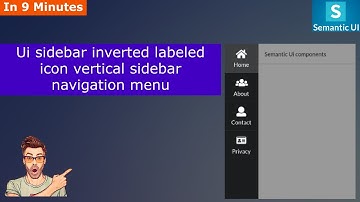 semantic ui sidebar inverted labeled icon vertical menu|inverted labeled icon vertical menu|semantic