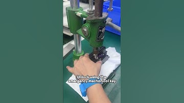 Portable safety box unlocked with emergency mechanical key #lockfactory #factory #safebox #smartbox