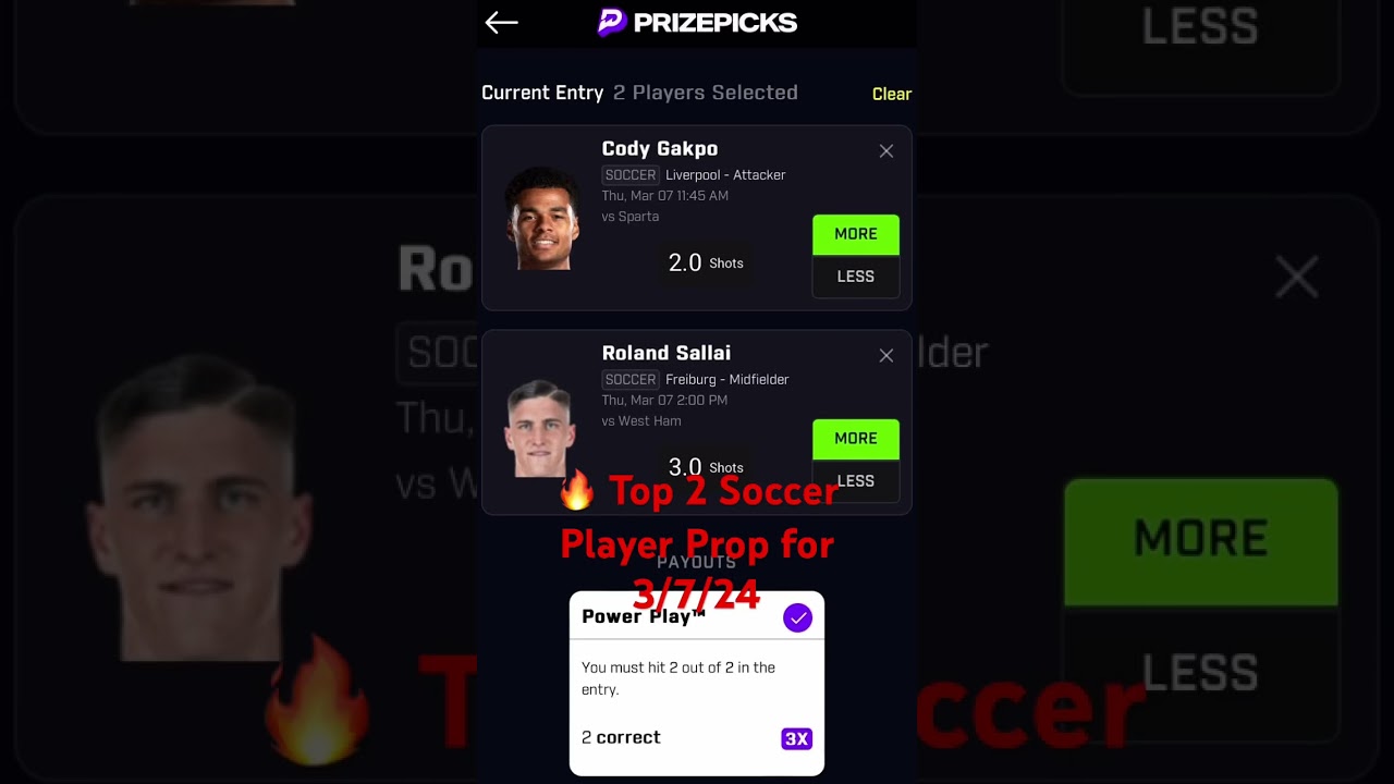 Top 2 Soccer PrizePicks for 3/7/24 