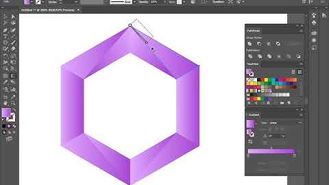 Create a gradient Hexagon logo in illustrator.