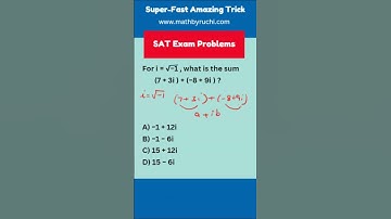 Imaginary number iota based mcq | addition in Complex Numbers |SAT mcq|  Ruchi Chhabra|13