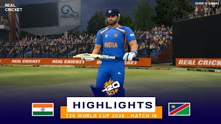 India vs Namibia | T20 World Cup 2026 Gameplay Highlights | Real Cricket screenshot 2