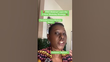 Tired of the 9-to-5 grind? Discover the 2-Hour Workday Strategy in this FREE webinar and learn how