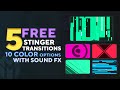 5 free stream stinger transitions for obs studio and streamlabs obs  w sound fx