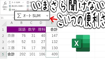 【Excel】オートSUMって初心者が使うボタン？ではないんです！