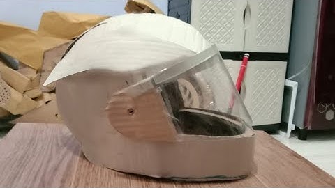 CARA MUDAH MEMBUAT HELM DARI KARDUS TANPA PRINT TEMPLATE || HOW TO EASILY MAKE HELMET FROM CARDBOARD