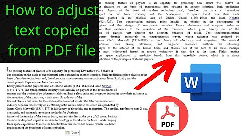 How to adjust and justify text in Microsoft word that has been copied from a pdf file